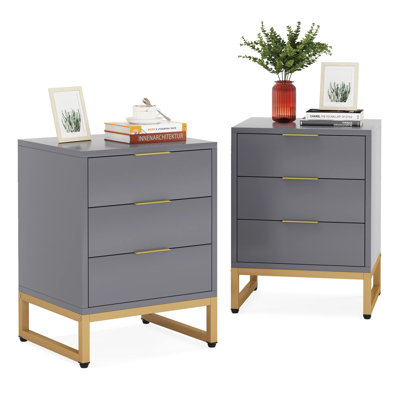 Ashvith 44.9cm W Bedside Table