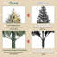Arbre de Noël en PE / PVC floqué pré-éclairé, lumières DEL, base en métal-626547515