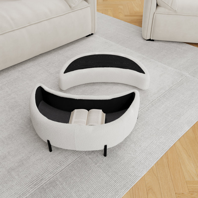 Fauteuil demi-tonneau pivotant en chenille de 40,4 po de largeur avec repose-pieds et coussins