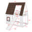 Lit superposé avec toit, échelle et glissade Playful House
