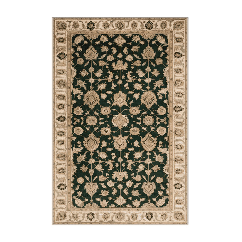 Machine Washable Persian Brown Area Rug, Rectangle 5' x 7'