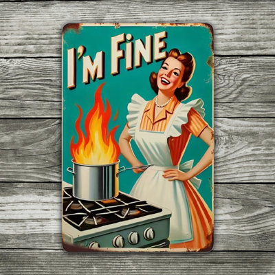 Vintage Aluminum Metal Sign 12"x8", Rustic Tin Wall Art, Weatherproof Decorative Plaque, Farmhouse Kitchen Bar Indoor Outdoor Wall Decor