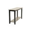 Moderne gris / noir deux tons finition console 1pc table sous la table de rangement de salon canapé en bois d'hévéa noyer
