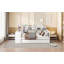 Lit de jour double en bois avec 3 tiroirs, ports USB et bureau, blanc