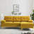 Joseph-Alexander Upholstered Sectional 82.7" Wide Sectional Sofa with Chaise Chenille Fabric White Modular Design for Living Room-938986559