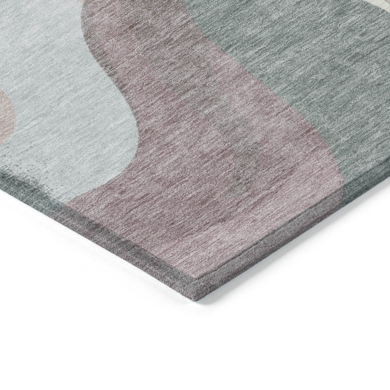Tapis tourbillon intérieur / extérieur lavable à la machine Husby ACN2186, Rectangle 5 pi x 7 pi 6 po