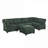 Sectional Sofas, 6-Seat U Shaped Modular Convertible Couch for Living Room, Modern | Emerald | Corduroy-124535756