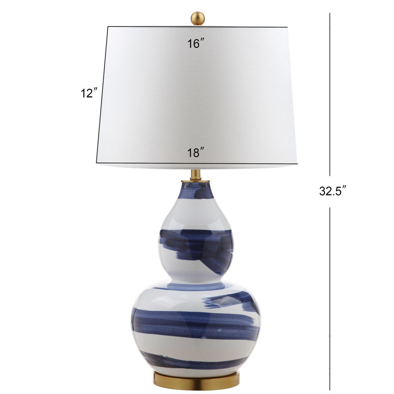 Pecora Ceramic Table Lamp, Blue / Gold