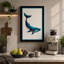 Drifting Whale Coastal - Wrapped Canvas-54402332-54402335