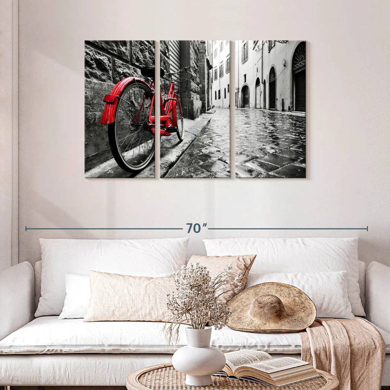 Mehar Red Bicycle Pop, 28" H x 45" W