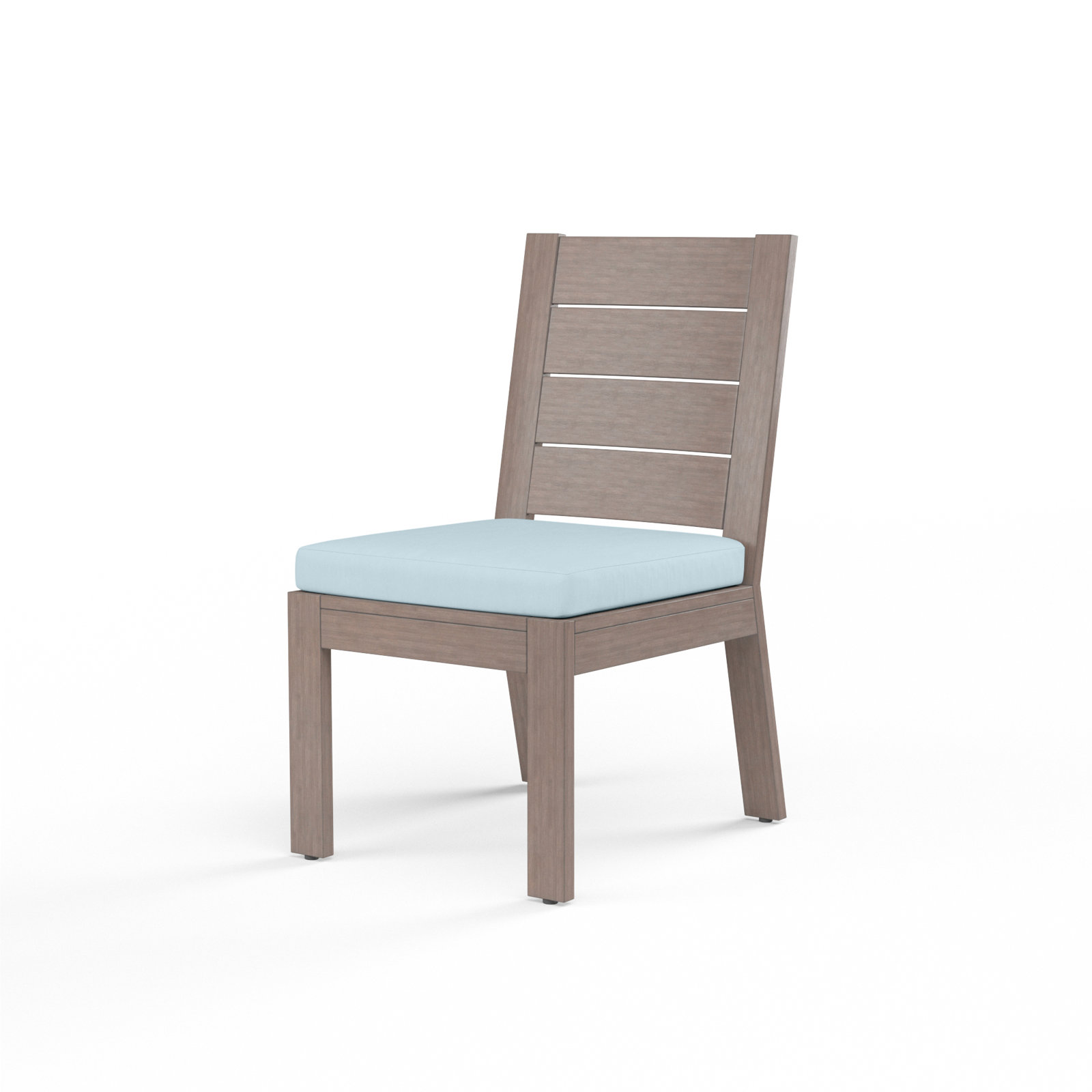 Laguna Premium All-Weather Wicker Outdoor Dining Side Chair with Sunbrella® Cushion, Canvas Skyline Sunbrella®