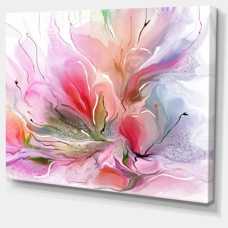 " Lovely Painted Floral Design ", 8" H x 12" W x 1" D