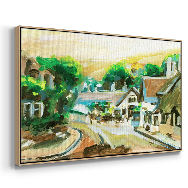 Spring Village II, reproduction d'art sur toile, H 17 po x l 25 po x P 2 po, Naturel