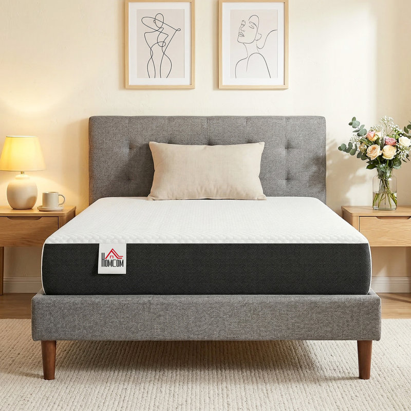 Matelas simple, matelas en mousse à mémoire de forme de 8 pouces dans une boîte, ferme moyenne, 8", Lit simple