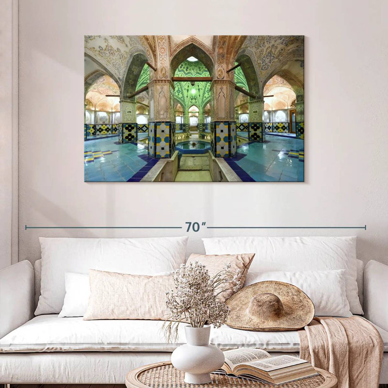 Lilie Sultan Amir Ahmad Bathhouse, 30" H x 45" W