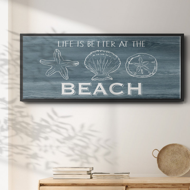 Life is Better - Toile encadrée, H 20 po x l 50 po
