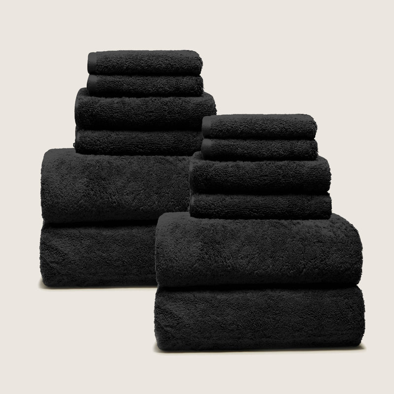 Serviettes en coton australien Ultraplush, Mousse, Essuie-mains (ensemble de 2)