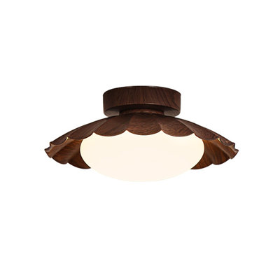 9.84" Retro Brown Glass Flush Mount Lighting