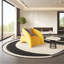 Canapé simple de luxe léger-105623276