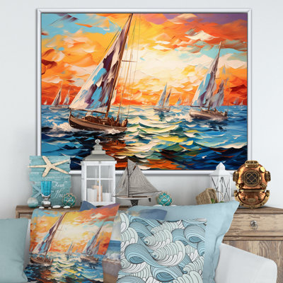 Sailboat Seascape Symphony II - Sailing Boat Wall Decor