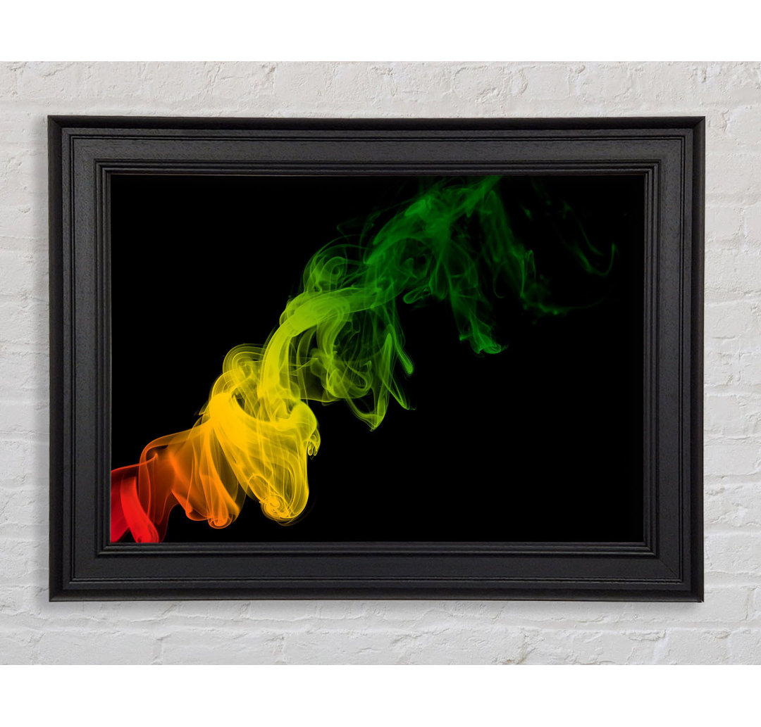 Gerahmtes Leinwandbild Smoke Twist Rainbow