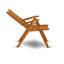 7 Piece Patio Bistro Dining Furniture Set Consist of a Rectangle Outdoor Acacia Wood Table and 6 Folding Adjustable Arm Chairs, 36x66 Inch, Natural Oil-2099193181