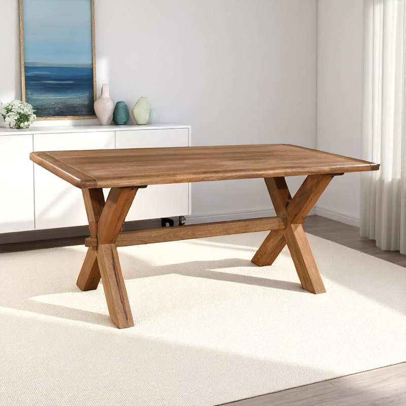 Dorchester Solid Wood Dining Table, 76cm H x 135cm W x 90cm D
