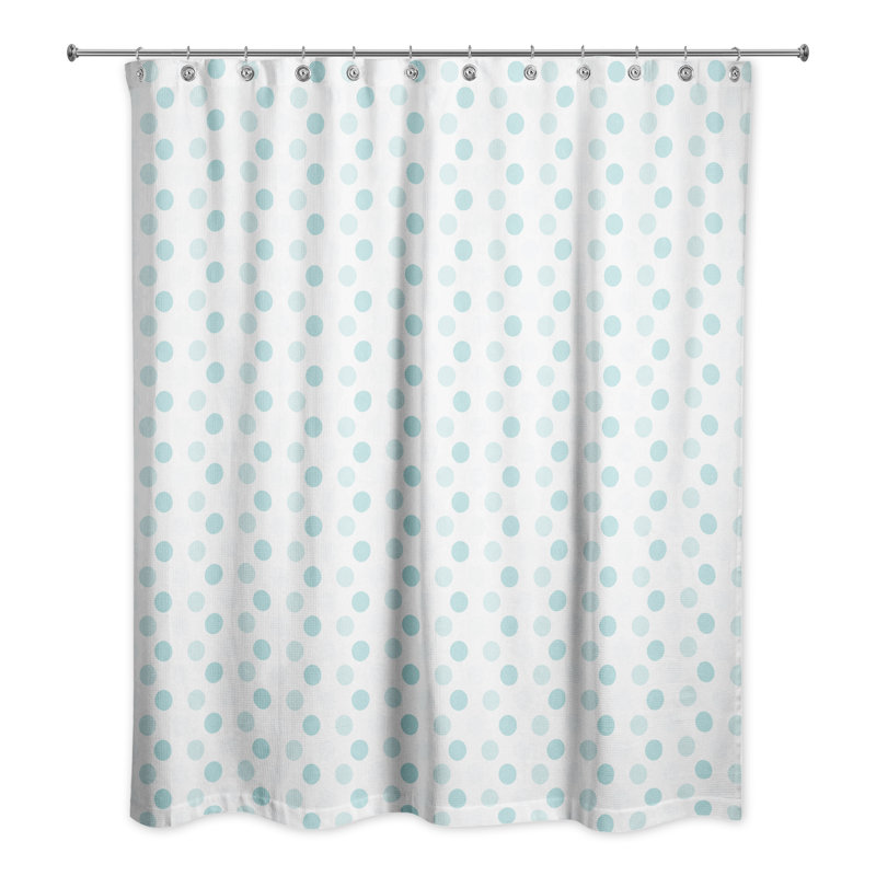 Rideau de douche simple à pois Oriana