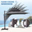Parasol rectangulaire Sil 11 pi x 9 pi, base avec contrepoids incluse-974467963