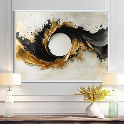 Ramires Goldern, transitionnel, passage de l'encre liquide noire - Art mural transitionnel