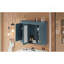 Armoire de rangement murale à miroir avec tablettes réglables-384864340