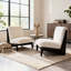 Chaise d'appoint avec structure en bois, ensemble de 2, parfaite pour les sièges modernes et confortables-1245628979-1245629004