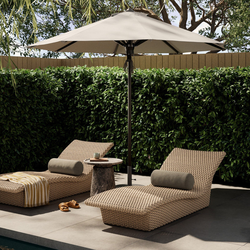 Baska 118 in. W Round Market Umbrella, 102.25" H x 118" W x 118" D