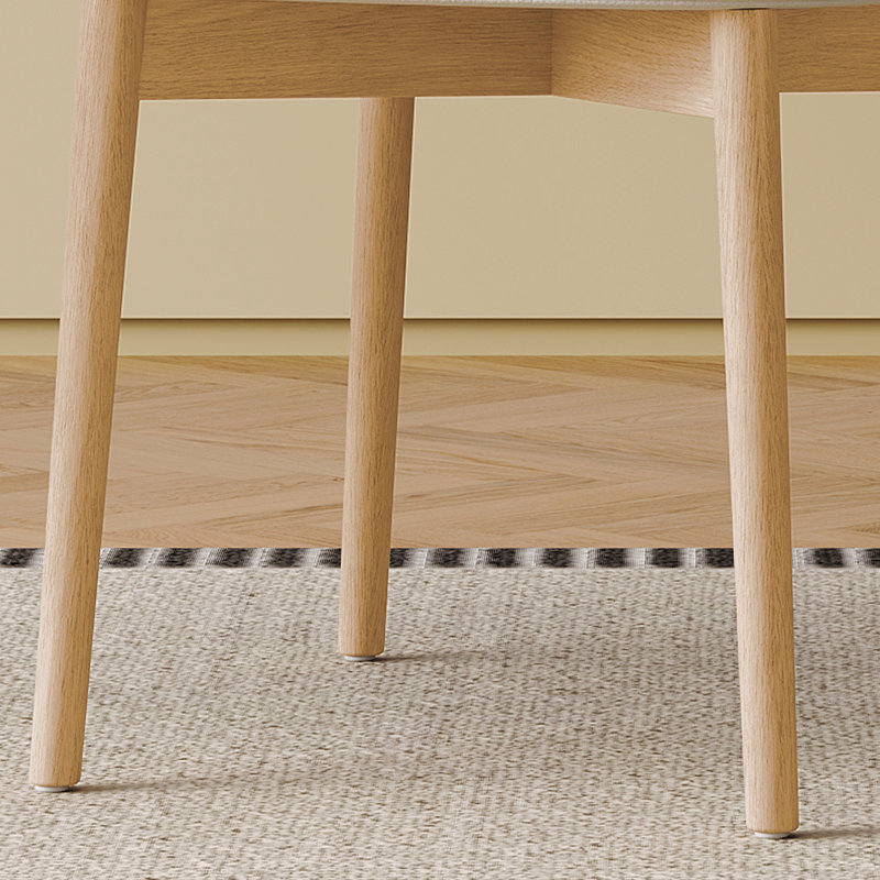 Chaise de salle à manger de style Mid-Century moderne avec pieds en bois (ensemble de 2)