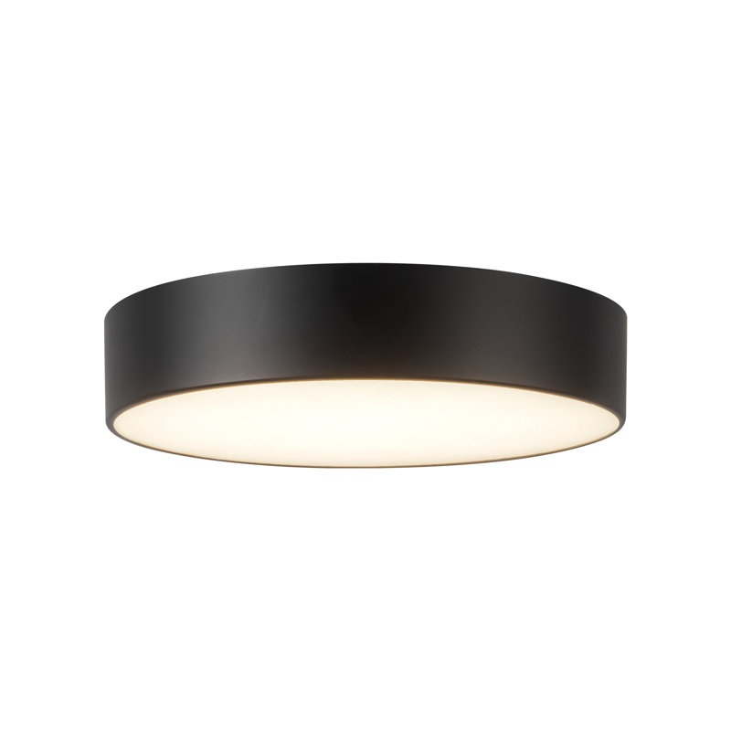Musa 6-in Black dimmable LED Flush Mount, Matte Black