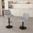 Swivel Bar Stools With Adjustable Height (35.03-43.7 Inches), Backrest, And Soft Knit Fabric - Ideal For Kitchen Island, Bar Counter, Dining Room, (Set Of 2)-108401356