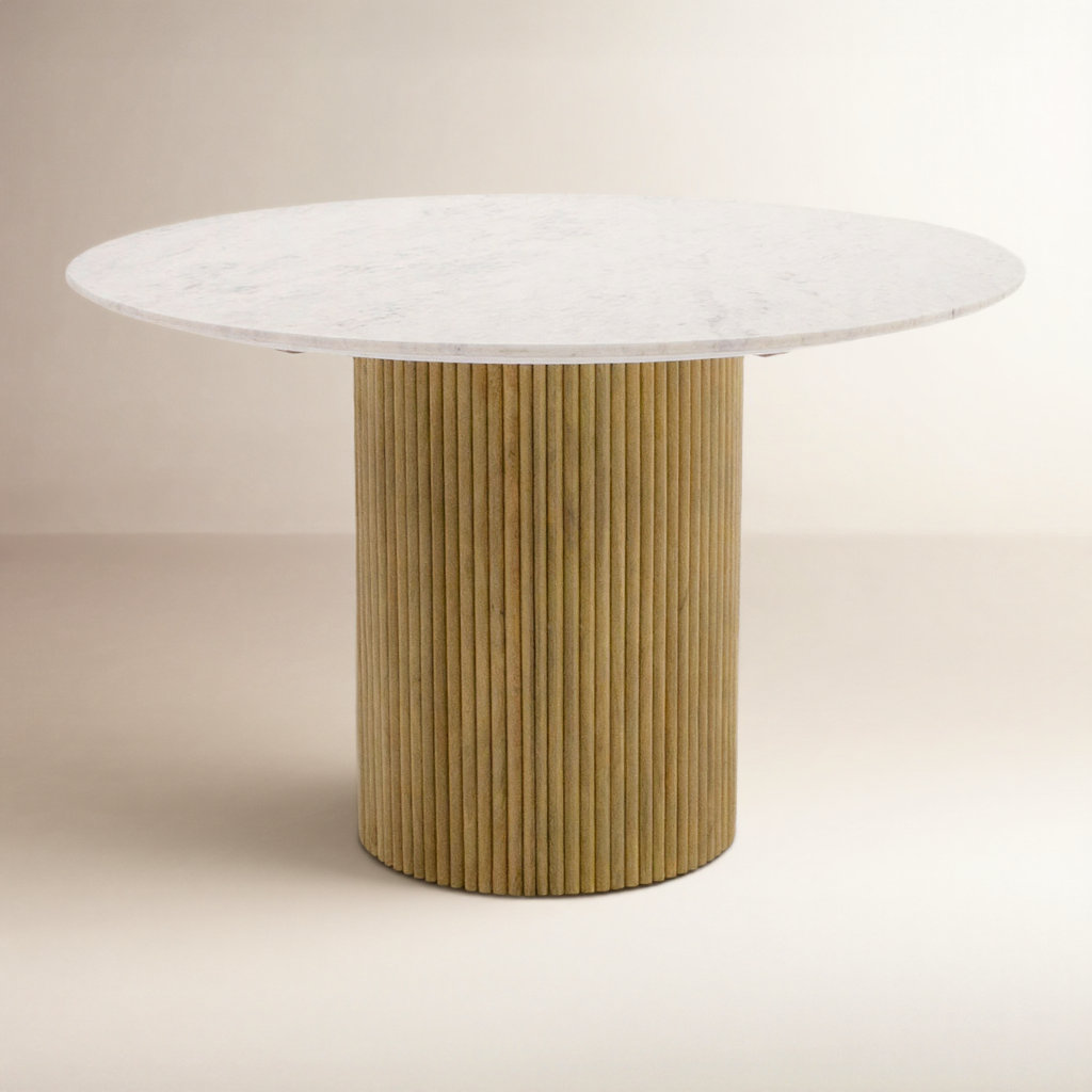 Carmela 47'' Round Marble Dining Table