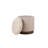 Elegant Beige 16" Round Ottoman with Hidden Storage Compartment