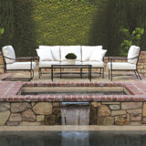 Provence 4 Piece Deep Sunbrella Seating Group with Cushions