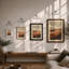 Mountains at Dusk Rustic - Framed Print-1124576336-1124576340
