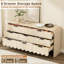 Commode 8 tiroirs avec panneau ondulé cannelé