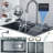 29.5" Single Bowl Kitchen Sink with Digital Display Waterfall Faucet - 304 Stainless Steel, Pull-Down Sprayer, Pressurized Cup Washer & Dual Waterfall Design, Heavy-Duty & Easy-Clean
