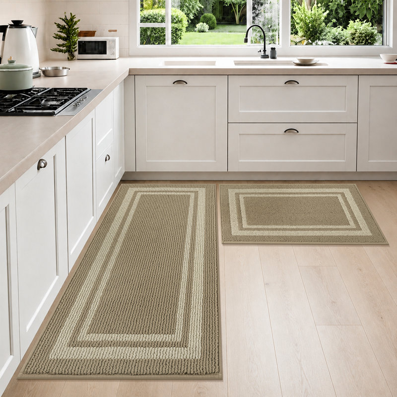 Tapis anti-fatigue Caylon, Beige, Rectangle 1 pi 8 po x 2 pi 6 po + 1 pi 8 po x 4 pi