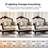 Barbato 48.5''W Tufted Chair with Damask Pattern-514335622