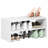 Furinno FANO Shoe Rack, 24-Inch Width Shoe Organizer, Stackable Shoe Storage, 11.7 x 24.2 x 11.7, for Closet Entryway, Office, Garage, White-123204885