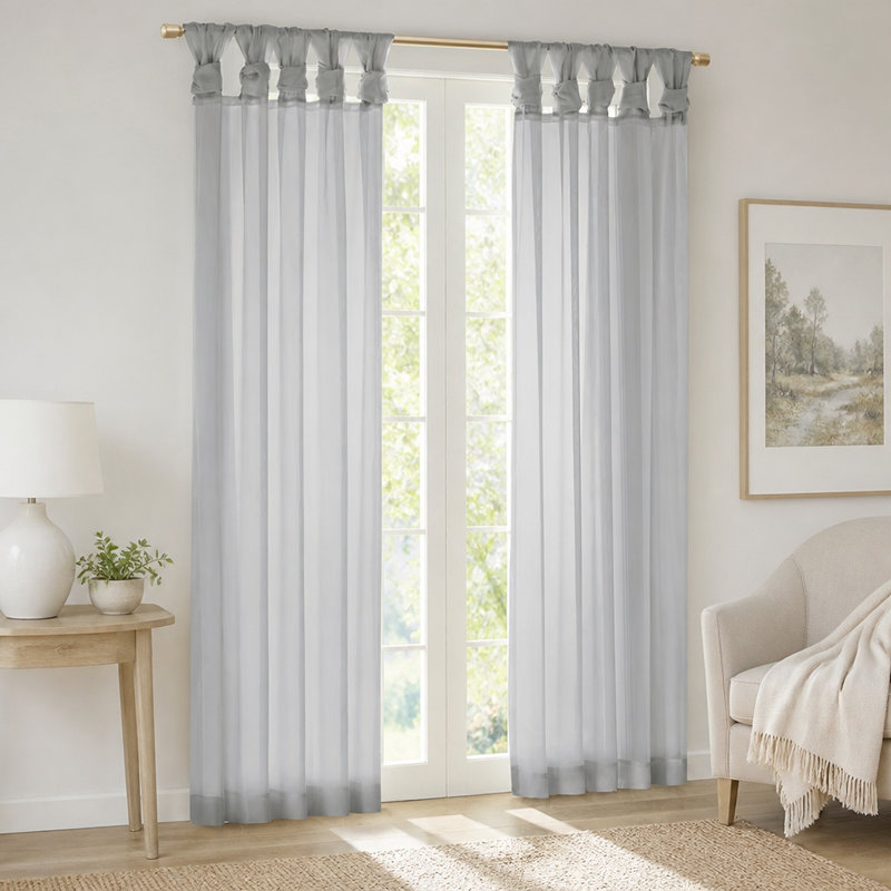 Paire de fenêtres transparentes 2 pièces, Gris clair, 50 x 63 po