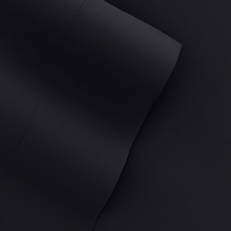Ensemble de draps en microfibre doublement brossée 4 pièces Becky Cameron 1800 Series, Noir, noir, noir, noir