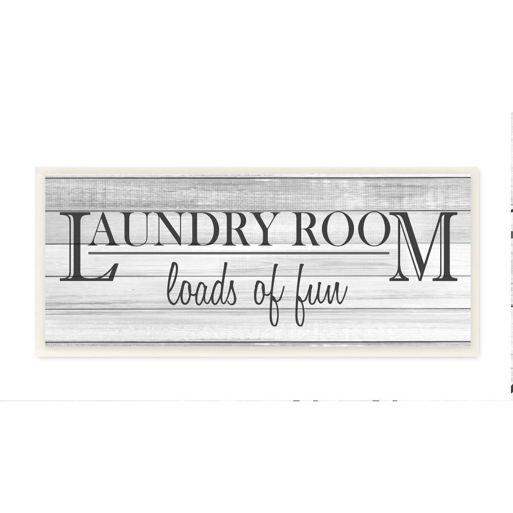 Fun Laundry Room Funny Word Bathroom Design - Graphic Art Print on Canvas Gracie Oaks