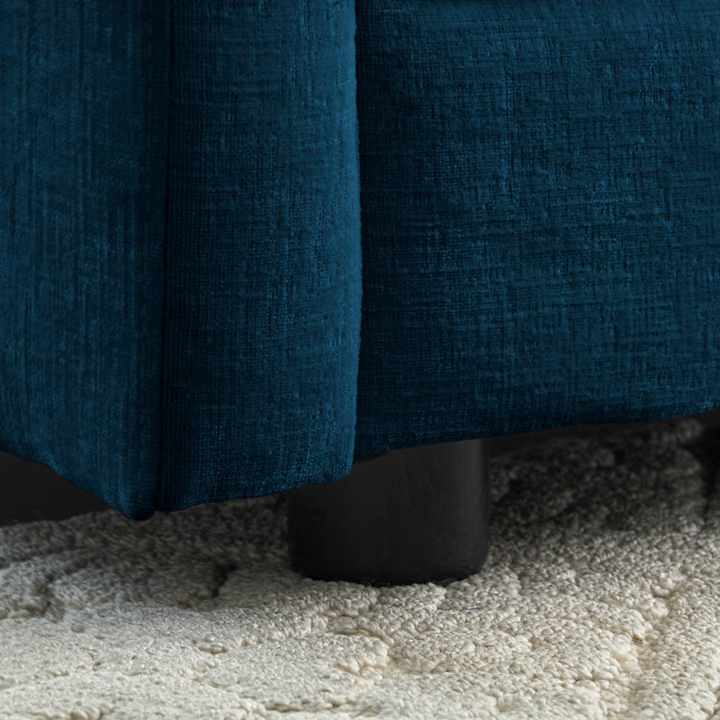 Ensemble de canapé-lit 2 places Modern Comfy, Chenille bleu