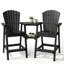 Ensemble de chaises hautes en PEHD Adirondack avec plateaux doubles amovibles (ensemble de 2)-188184639